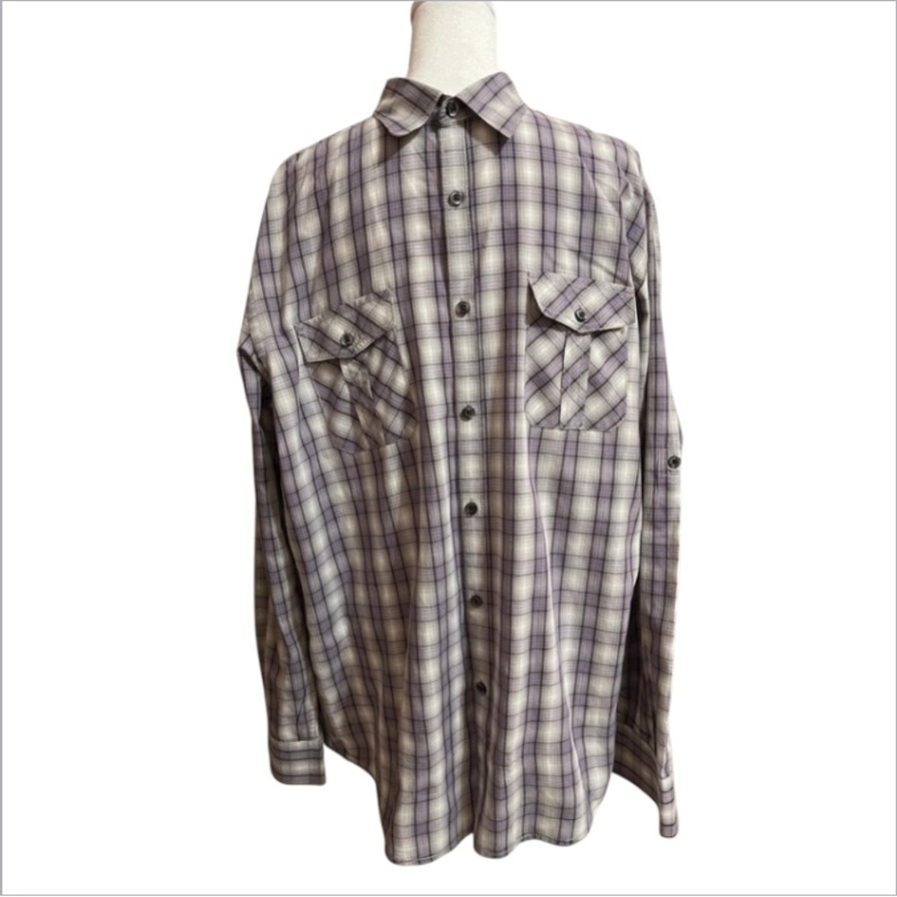 (D) Axist Men's short sleeve checked shirt